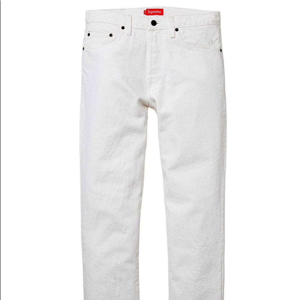 Supreme white slim jeans size 36